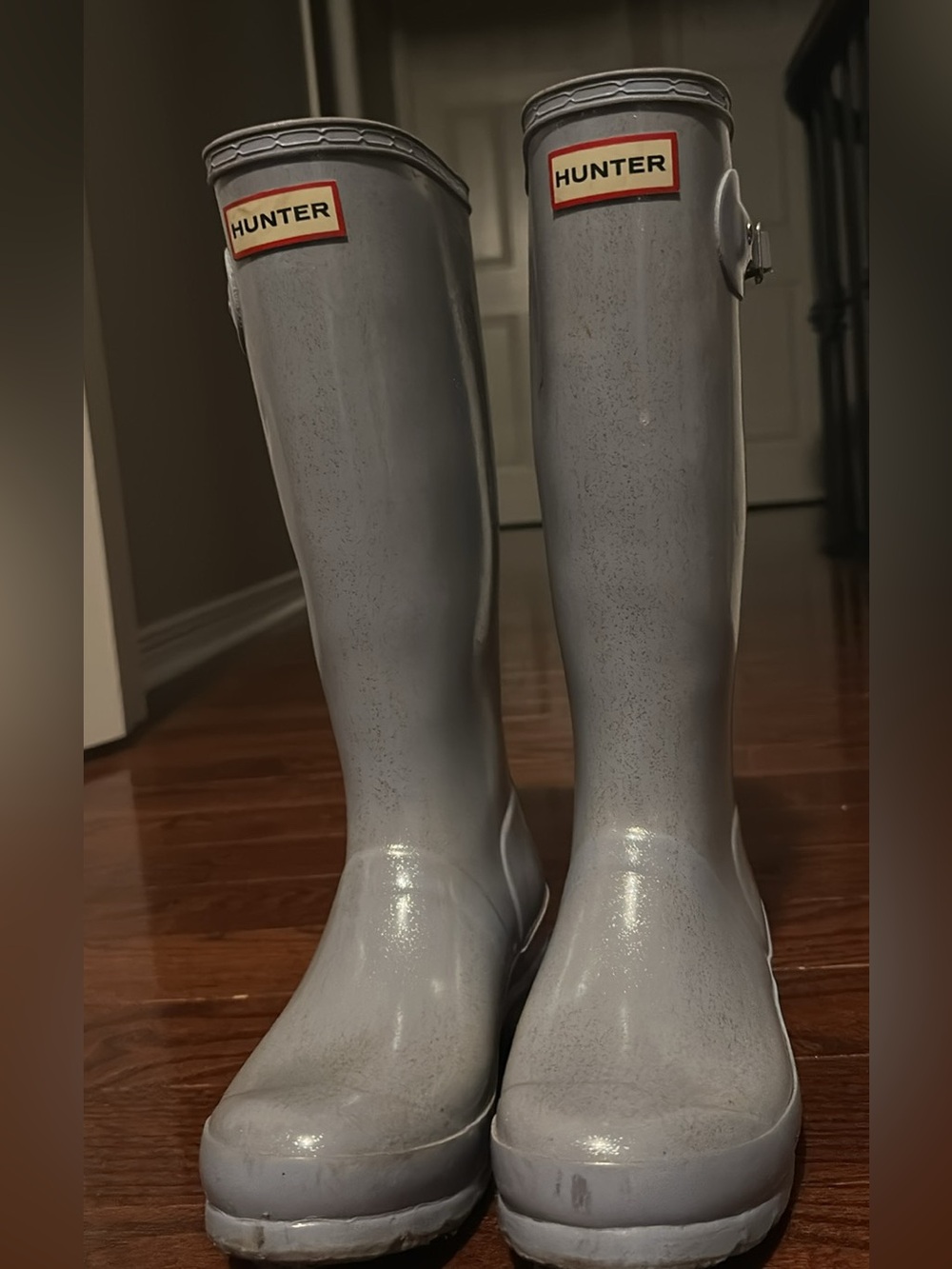 Hunter Gray Knee-High Rain Boots